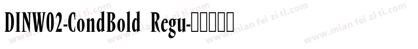 DINW02-CondBold Regu字体转换